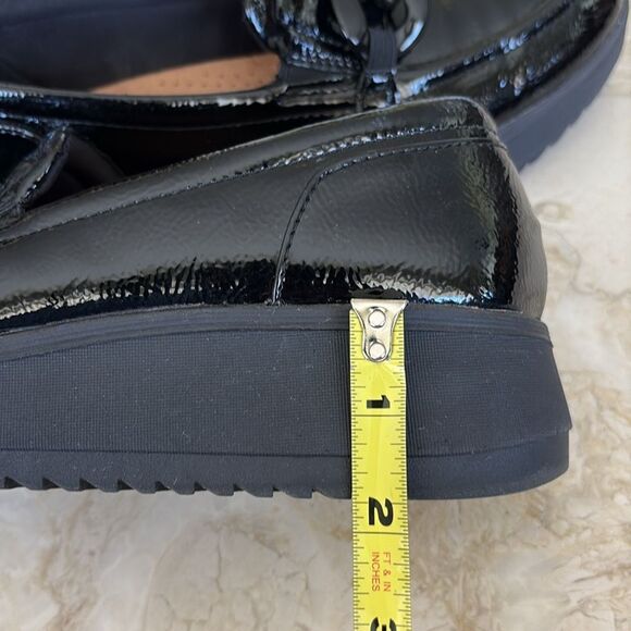 Clarks ZYLAH MAY Black Patent Platform Loafers - Picture 13 of 14